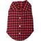Show in main carousel: The Worthy Dog Christmas Buffalo Plaid Dog Shirt, Red/Black, Medium slide 1 of 4