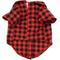 Show in main carousel: The Worthy Dog Christmas Buffalo Plaid Dog Shirt, Red/Black, Medium slide 4 of 4