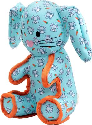 Show full view: The Worthy Dog Bunny Squeaky Plush Dog Toy, Mint, Small slide 2 of 2