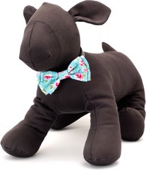 The Worthy Dog & Cat Watercolor Floral Dog & Cat Bow Tie, Teal, Large slide 2 of 3