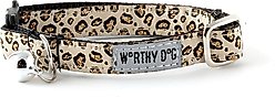 The Worthy Dog Cheetah Cat Collar, One Size: 9 to 11-in neck, 1/2-in wide, Tan