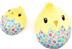 The Worthy Dog Chick Squeaky Plush Dog Toy, Yellow, Large slide 2 of 3