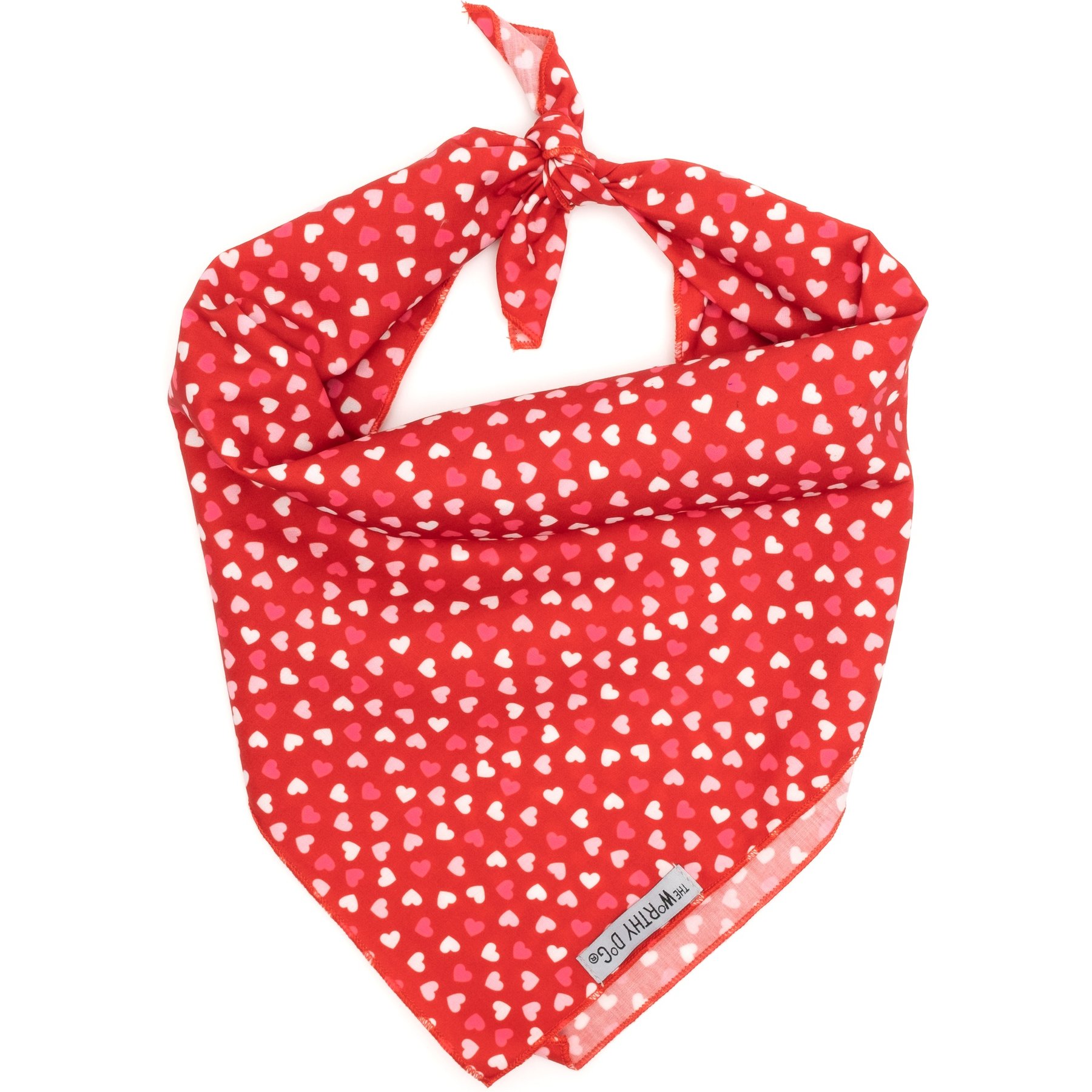 The Worthy Dog Valentine's Day Cupid Dog Bandana, Red, Large
