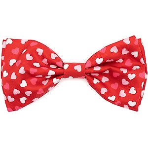 The Worthy Dog Cupid Dog Bow Tie, Red, Large