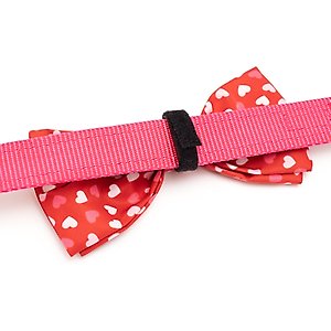 The Worthy Dog Cupid Dog Bow Tie, Red, Large