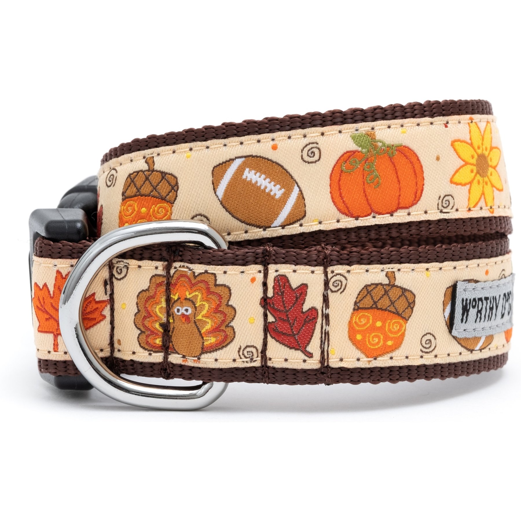 The Worthy Dog Fallelujah Dog Collar, Beige, Medium: 11 to 17-in neck, 1-in wide