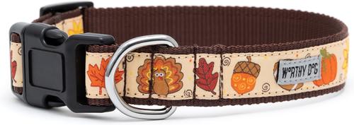 Show full view: The Worthy Dog Fallelujah Dog Collar, Beige, Medium: 11 to 17-in neck, 1-in wide slide 2 of 4