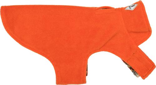 Show full view: The Worthy Dog Fargo Fleece Jacket Dog Coat, Olive Plaid, 28-in slide 5 of 6