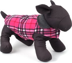The Worthy Dog Fargo Fleece Jacket Dog Coat, Pink/Black/White, 30-in slide 2 of 2