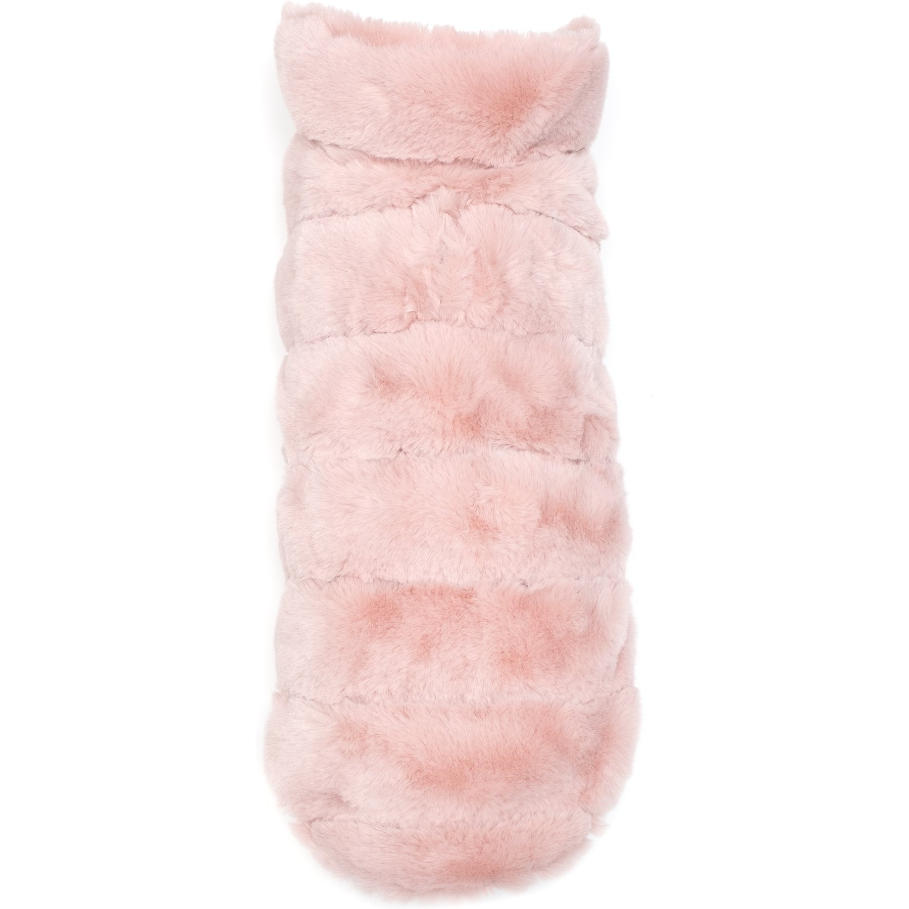 The Worthy Dog Faux Fur Dog Coat, Mauve, Large