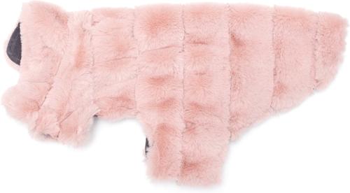 Show full view: The Worthy Dog Faux Fur Dog Coat, Mauve, XX-Large slide 3 of 4