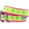 Show in main carousel: The Worthy Dog Flamingos Dog Collar, Pink, X-Large: 17 to 23-in neck, 1-in wide slide 1 of 3