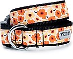 The Worthy Dog Fleurs Dog Collar, Yellow, Large: 14 to 20-in neck, 1-in wide