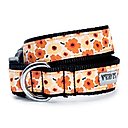 The Worthy Dog Fleurs Dog Collar, Yellow, Medium: 11 to 17-in neck, 1-in wide