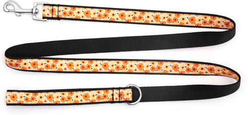 Show full view: The Worthy Dog Fleurs Lead Dog Leash, Yellow, Small: 5-ft long, 5/8-in wide slide 4 of 6