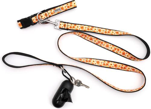 Show full view: The Worthy Dog Fleurs Lead Dog Leash, Yellow, Small: 5-ft long, 5/8-in wide slide 6 of 6