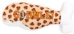 The Worthy Dog Gobble Squeaky Plush Dog Toy, Beige