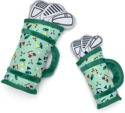 The Worthy Dog Golf Bag Squeaky Plush Dog Toy, Green, Large slide 2 of 3