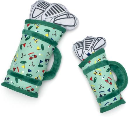 Show full view: The Worthy Dog Golf Bag Squeaky Plush Dog Toy, Green, Large slide 4 of 5
