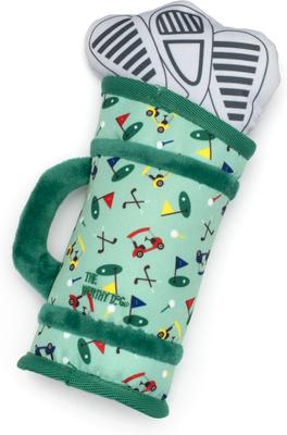 Show full view: The Worthy Dog Golf Bag Squeaky Plush Dog Toy, Green, Large slide 3 of 5