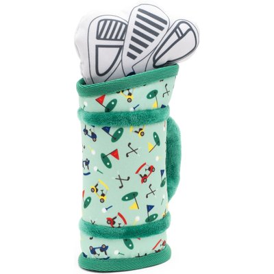 The Worthy Dog The Worthy Dog Golf Bag Squeaky Plush Dog Toy, Green, Small
