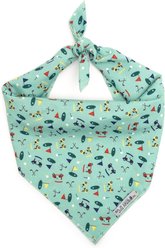 The Worthy Dog Golf Dog Bandana, Green, Small