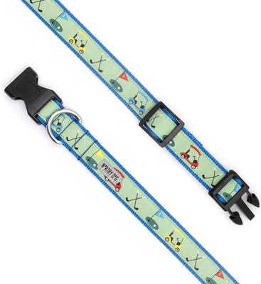 Show full view: The Worthy Dog Golf Dog Collar, Green, Medium: 11 to 17-in neck, 1-in wide slide 3 of 6