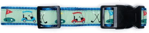 Show full view: The Worthy Dog Golf Dog Collar, Green, X-Small: 5 to 11-in neck, 1/2-in wide slide 2 of 6