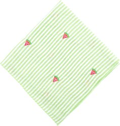 The Worthy Dog Green Stripe Watermelon Dog Bandana, Green/White, Large slide 2 of 3