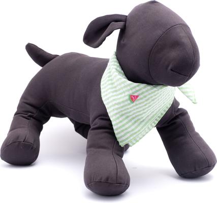 Show full view: The Worthy Dog Green Stripe Watermelon Dog Bandana, Green/White, Large slide 3 of 4