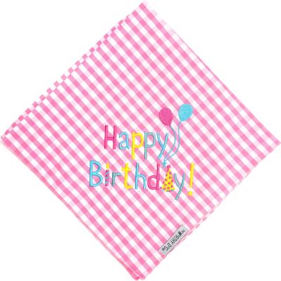 Show full view: The Worthy Dog Happy Birthday Dog Bandana, Pink, Large slide 2 of 4
