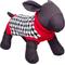Show in main carousel: The Worthy Dog Houndstooth Dog Sweater & Scarf Set, Black/White/Red, Small slide 2 of 5