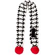 Show in main carousel: The Worthy Dog Houndstooth Dog Sweater & Scarf Set, Black/White/Red, XX-Large slide 5 of 5