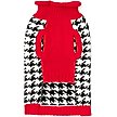 Show in main carousel: The Worthy Dog Houndstooth Dog Sweater & Scarf Set, Black/White/Red, XX-Large slide 4 of 5