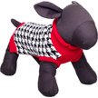 Show in main carousel: The Worthy Dog Houndstooth Dog Sweater & Scarf Set, Black/White/Red, XX-Large slide 2 of 5