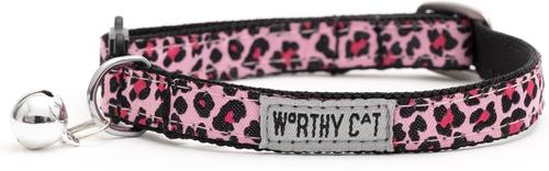 Show full view: The Worthy Dog Leopard Cat Collar, One Size: One Size: 9 to 11-in neck, 1/2-in wide slide 1 of 3