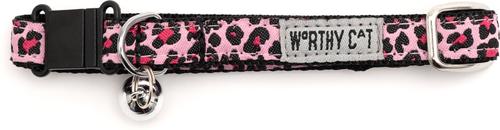 Show full view: The Worthy Dog Leopard Cat Collar, One Size: One Size: 9 to 11-in neck, 1/2-in wide slide 2 of 3
