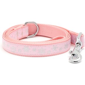 The Worthy Dog Let It Snow Lead Standard Dog Leash, Pink, Large: 5-ft long, 1-in wide