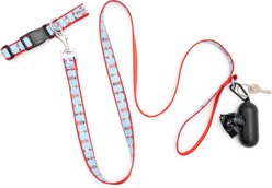 The Worthy Dog Lighthouses Dog Collar, Blue, Large: 14 to 20-in neck, 1-in wide slide 2 of 6