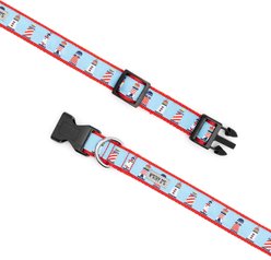 The Worthy Dog Lighthouses Dog Collar, Blue, Medium: 11 to 17-in neck, 1-in wide slide 2 of 6