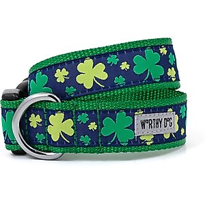 The Worthy Dog Lucky Dog Collar, Navy, Small: 8 to 14-in neck, 5/8-in wide