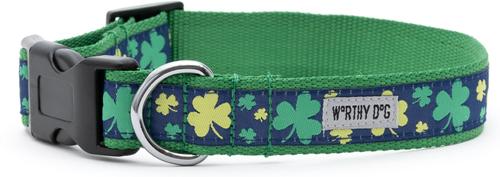 Show full view: The Worthy Dog Lucky Dog Collar, Navy, X-Large: 17 to 23-in neck, 1-in wide slide 2 of 6