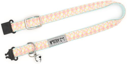 Show full view: The Worthy Dog Mermaid Cat Collar, One Size: 9 to 11-in neck, 1/2-in wide, Pink slide 3 of 3