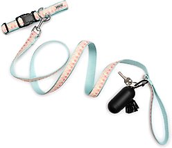 The Worthy Dog Mermaid Dog Collar, Pink, Medium: 11 to 17-in neck, 1-in wide slide 2 of 3