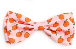 The Worthy Dog Peachy Keen Dog Bow Tie, Peach, Small