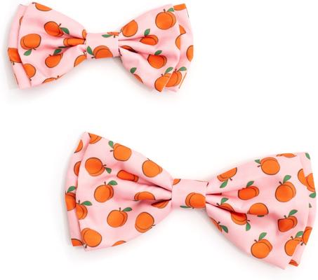 Show full view: The Worthy Dog Peachy Keen Dog Bow Tie, Peach, Small slide 2 of 3