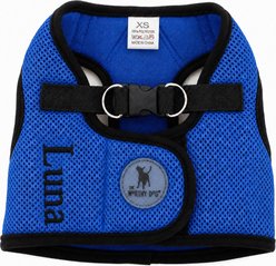 The Worthy Dog Personalized Sidekick Reflective Dog Harness, Blue, Large: 21 to 24-in chest