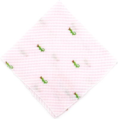Show full view: The Worthy Dog Pink Stripe Alligator Dog Bandana, Pink, Large slide 3 of 3