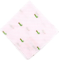 The Worthy Dog Pink Stripe Alligator Dog Bandana, Pink, Small slide 2 of 3
