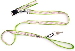The Worthy Dog Pink Stripe Alligator Dog Collar, Pink, Small: 8 to 14-in neck, 5/8-in wide slide 2 of 5